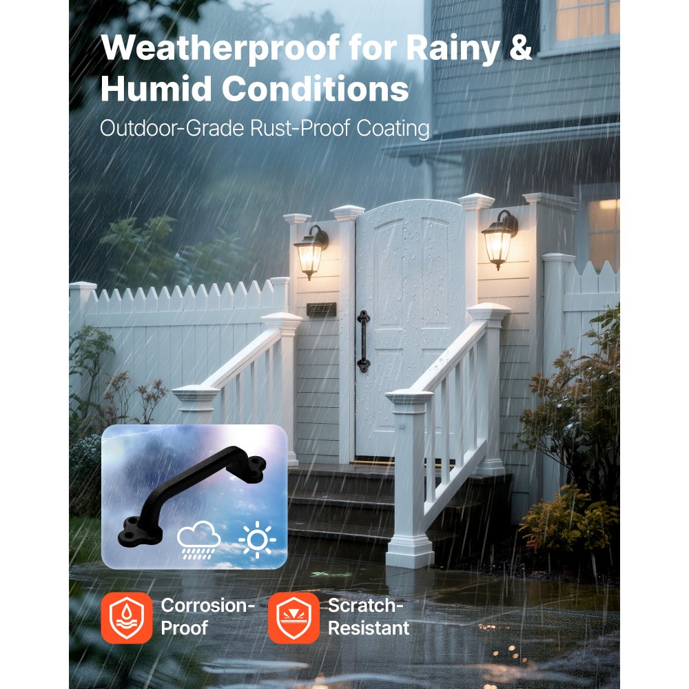 Barn Door Handle 231 mm Rustic Heavy Duty Garden Gate Shed Pull Handle