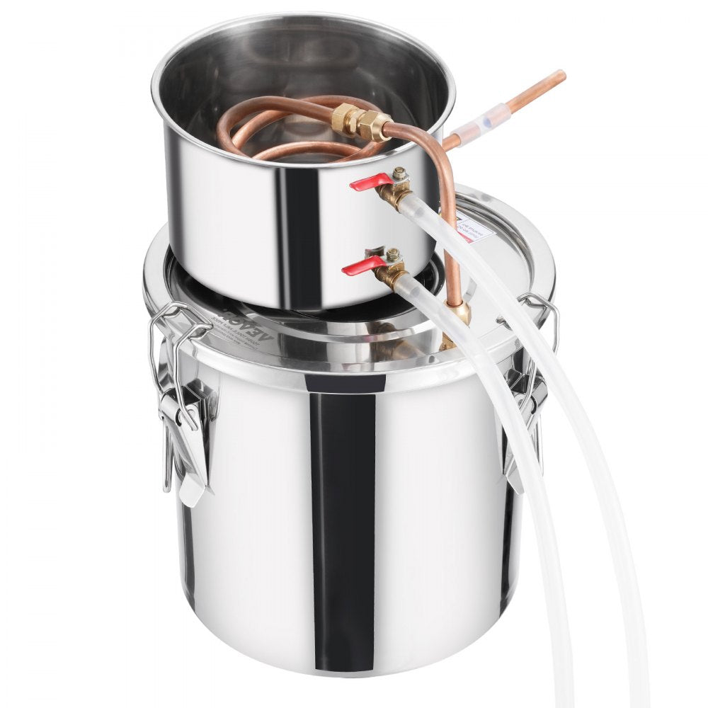 VEVOR Moonshine Still 3 Gal Water Alcohol Distiller Brewing Kit Stainless Steel