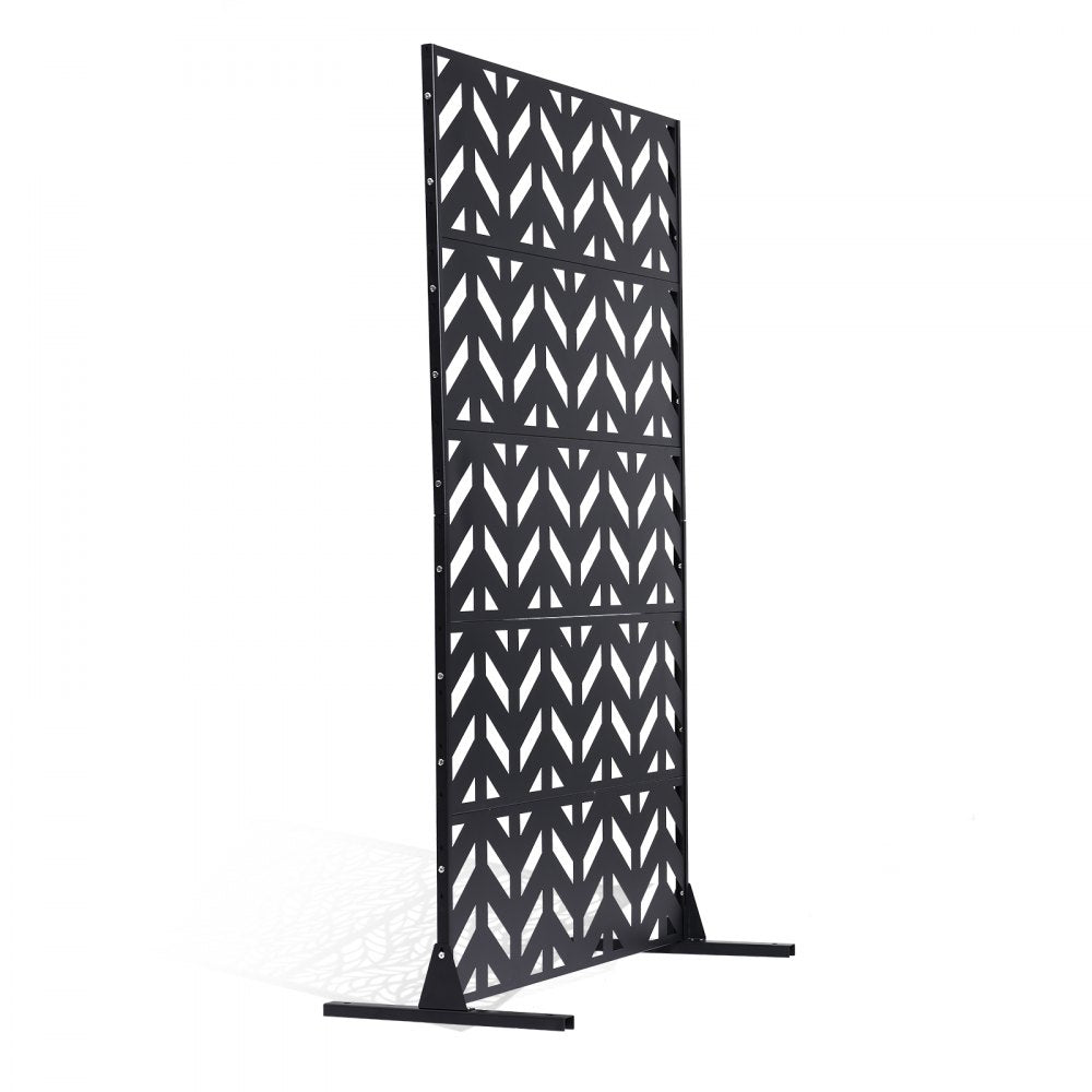 VEVOR Metal Privacy Screen 47" x 72" Freestanding Outdoor Privacy Screens