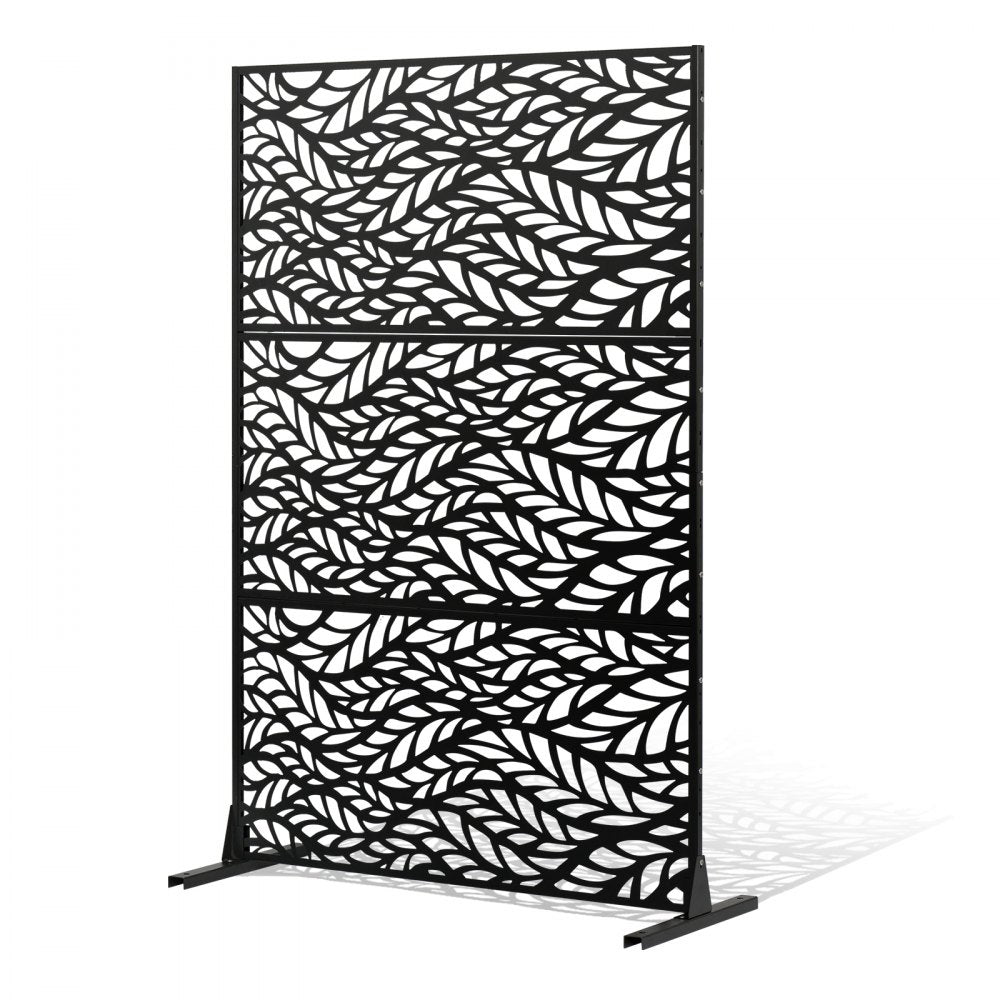 VEVOR Metal Privacy Screen 47" x 72" Outdoor Privacy Screens & Panels Black