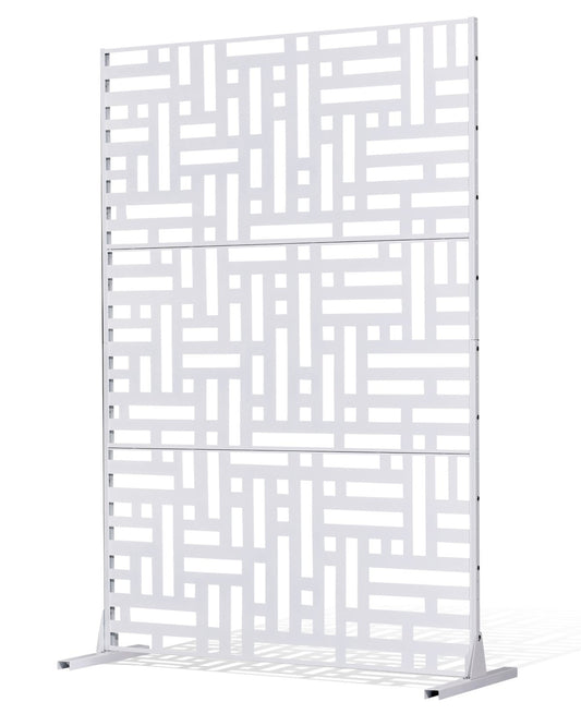 VEVOR Metal Privacy Screen 47" x 76" Outdoor Privacy Screens & Panels White