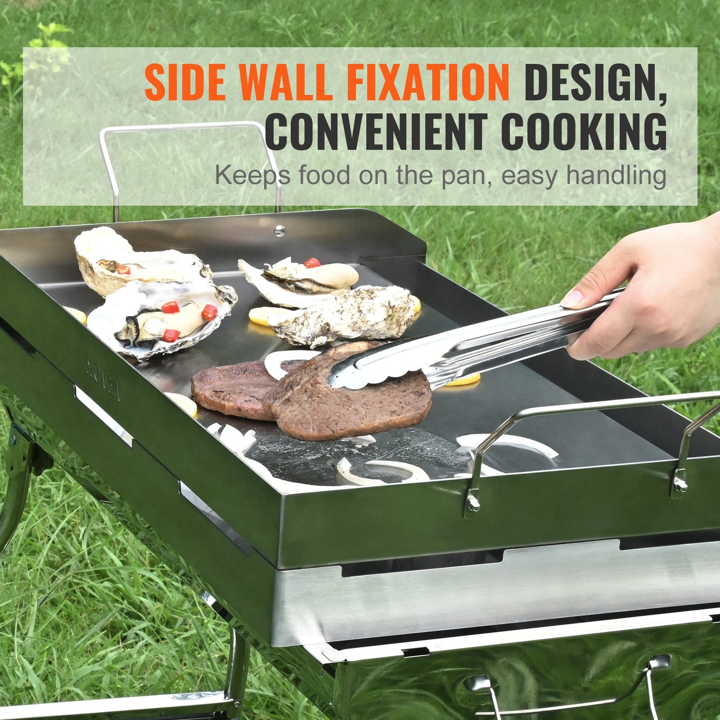 VEVOR Stove Top Griddle,58.7cmx39.5cmPre-Seasoned Stainless Steel Griddle, Rectangular