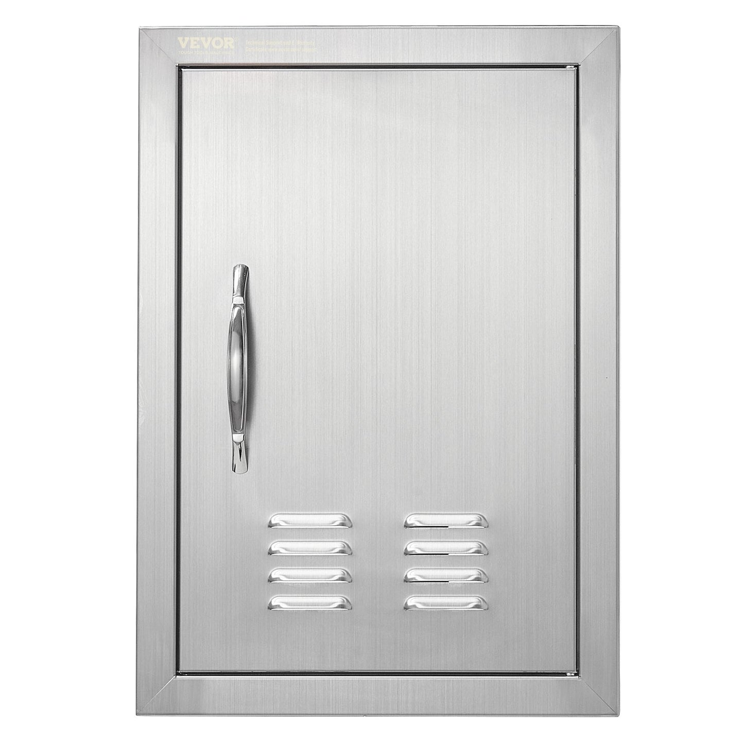 Stainless Steel Outdoor BBQ Kitchen Access Door, 0.36x0.51m, Vertical Mount