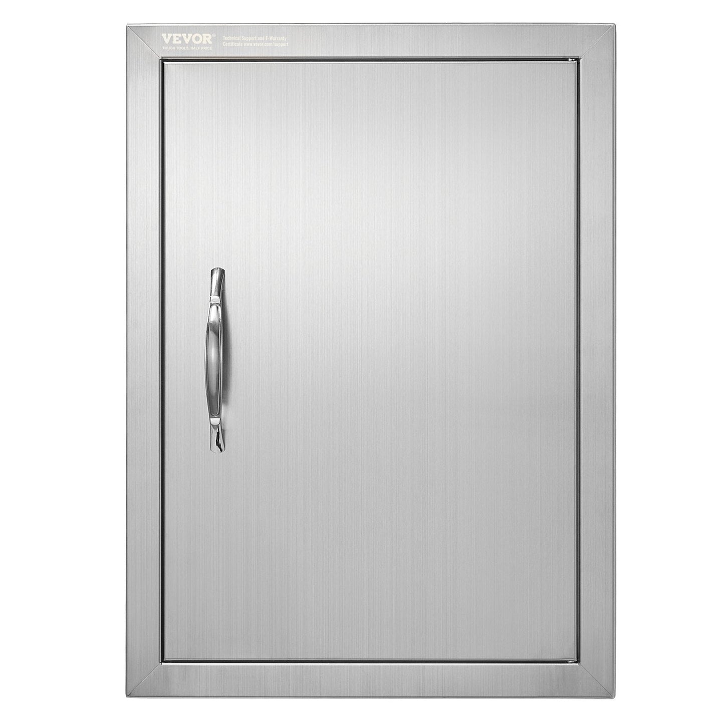 Stainless Steel Outdoor Kitchen Access Door, 0.41x0.56m, Single Flush Mount