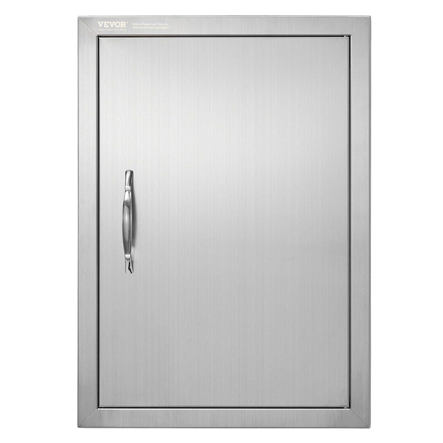 Stainless Steel Outdoor BBQ Access Door, 0.43x0.61m, Vertical Mount with Handle