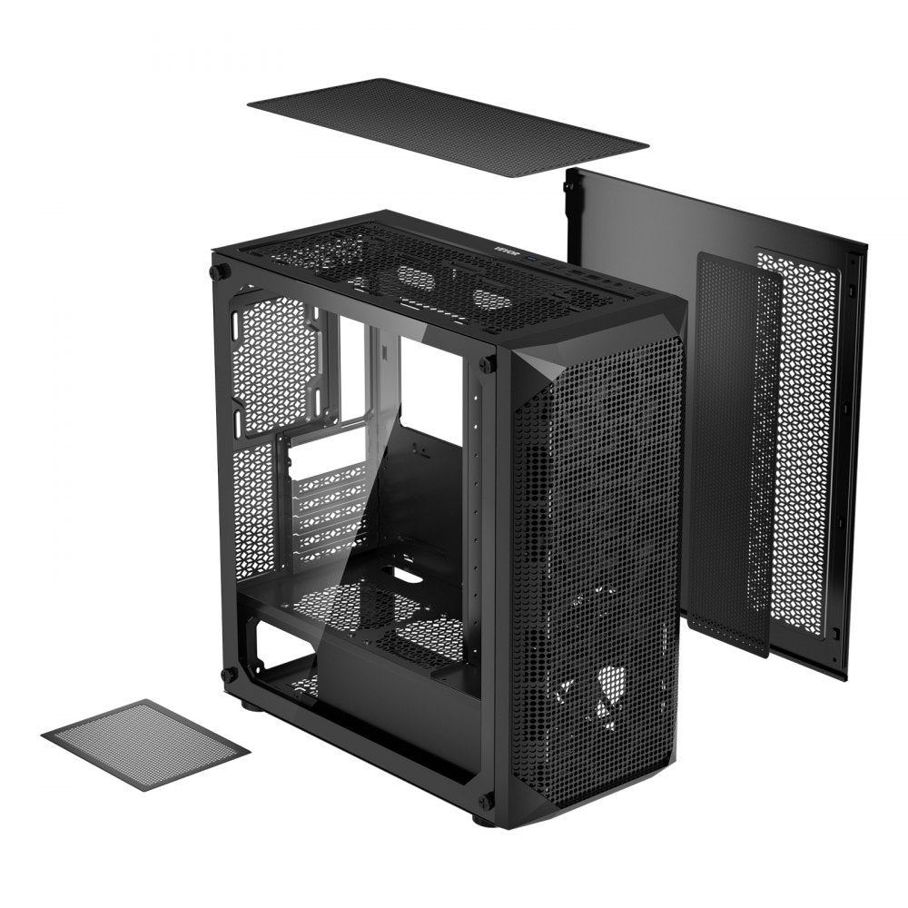 VEVOR PC Gaming Case Mid-Tower Computer Case 4 x 120 mm Fans for ATX/M-ATX/ITX