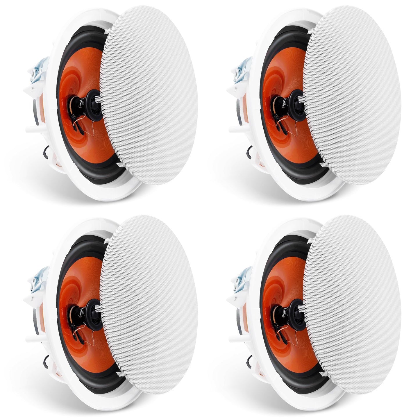 VEVOR 4 PCs 203.2 mm in Ceiling Speakers, 100-Watts, Flush Mount Ceiling & in-Wall
