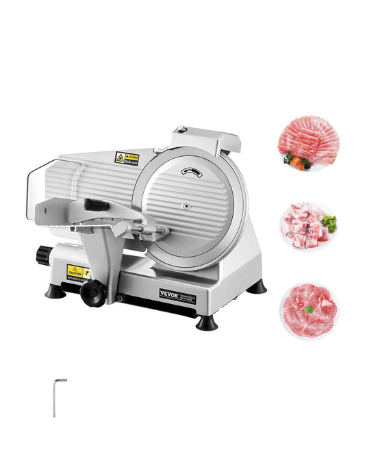 VEVOR Meat Slicer 180W 250 mm Electric Deli Food Slicer for Meat Bread Cheese