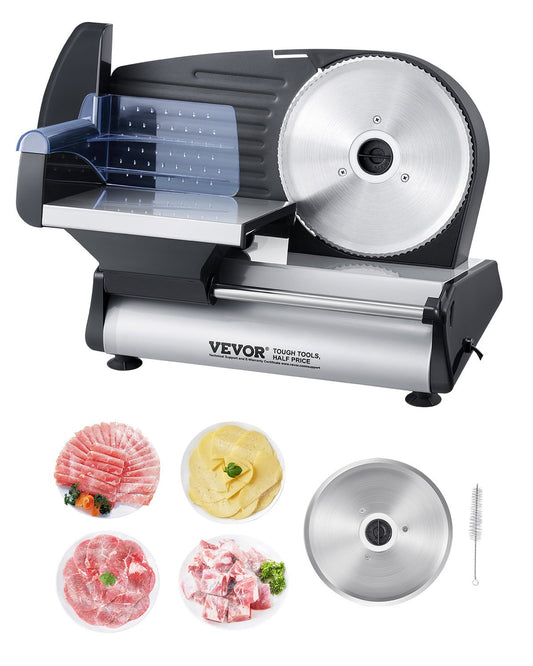 VEVOR Meat Slicer 180W 190 mm Electric Deli Food Slicer for Meat Bread Cheese