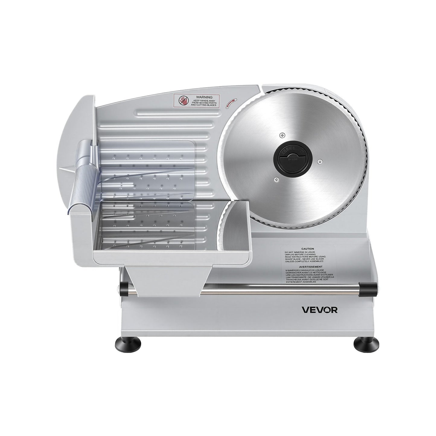 Meat Slicer, Electric Deli Slicer with Two 190mm SUS420 Blades & 0-15mm Adjustable Thickness, 200W Home Food-Slicer for Frozen Meat, Ham, Baguett, Steak