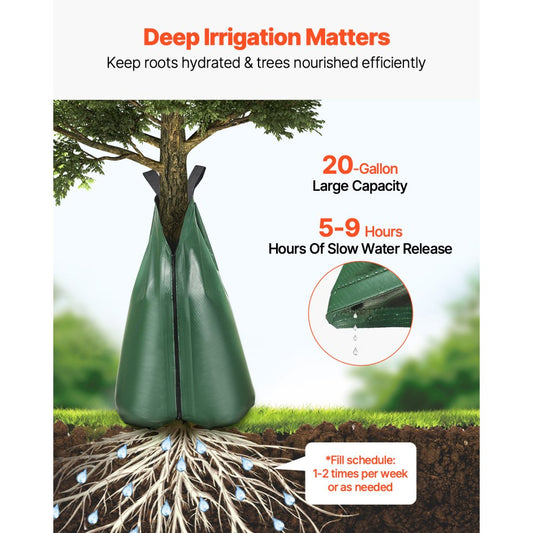 VEVOR Tree Watering Bag 4 Packs 20 Gallons Slow Release Tree Water Bag Durable