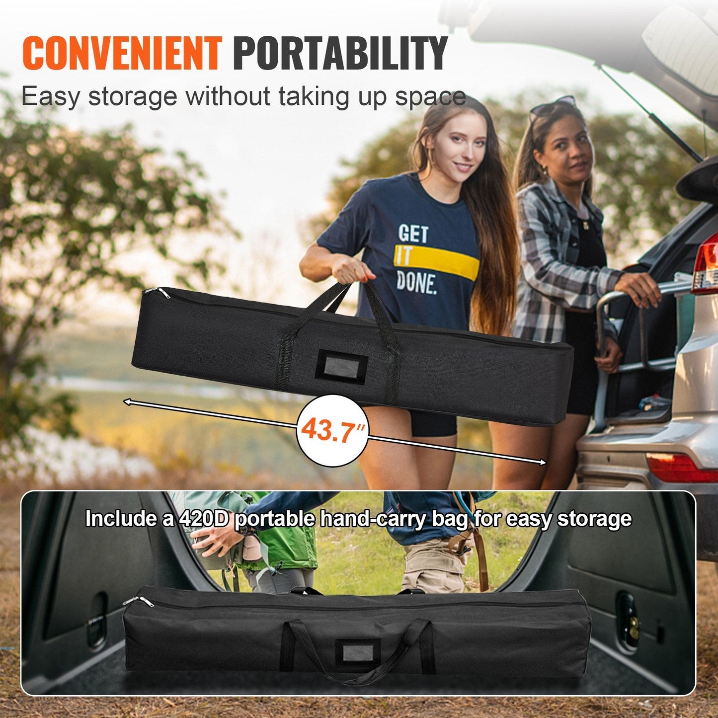 Outdoor Movie Screen with Stand, 4.5m, 16:9 HD, Wide Angle, Easy Setup