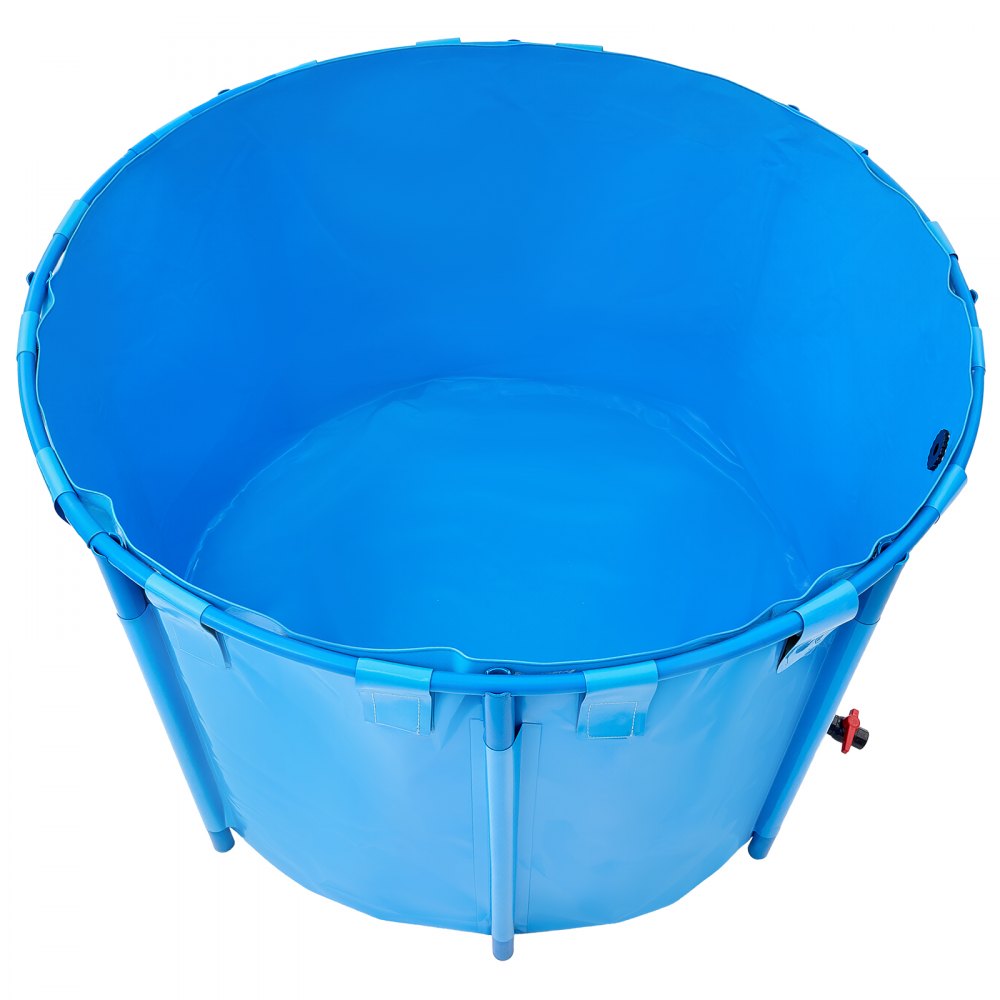Canvas Fish Pond Above Ground Fish Tank 1700 L Round Koi Pond (Blue)