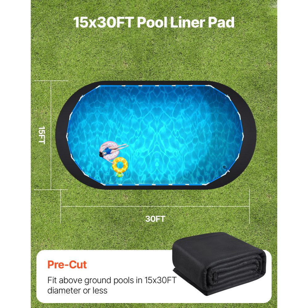 15x30 ft Oval Pool Liner Pad for Above Ground Pools Heavy Duty Pool Mat