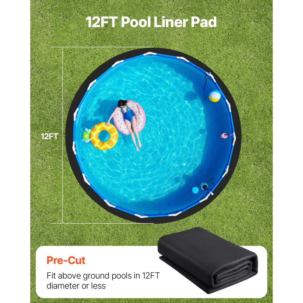 12ft Round Pool Liner Pad for Above Ground Pools Heavy Duty Pool Mat