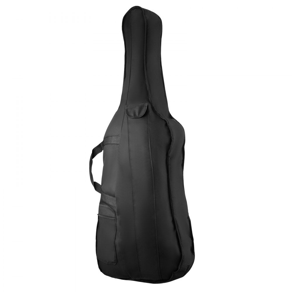 4/4 Full Size Cello Case, Nylon Waterproof, Lightweight Portable Travel Carrying Bag, with Reinforced Handle, Dual Shoulder Straps, Anti-Scratch, Professional Cello-Shape, for Cello, Black