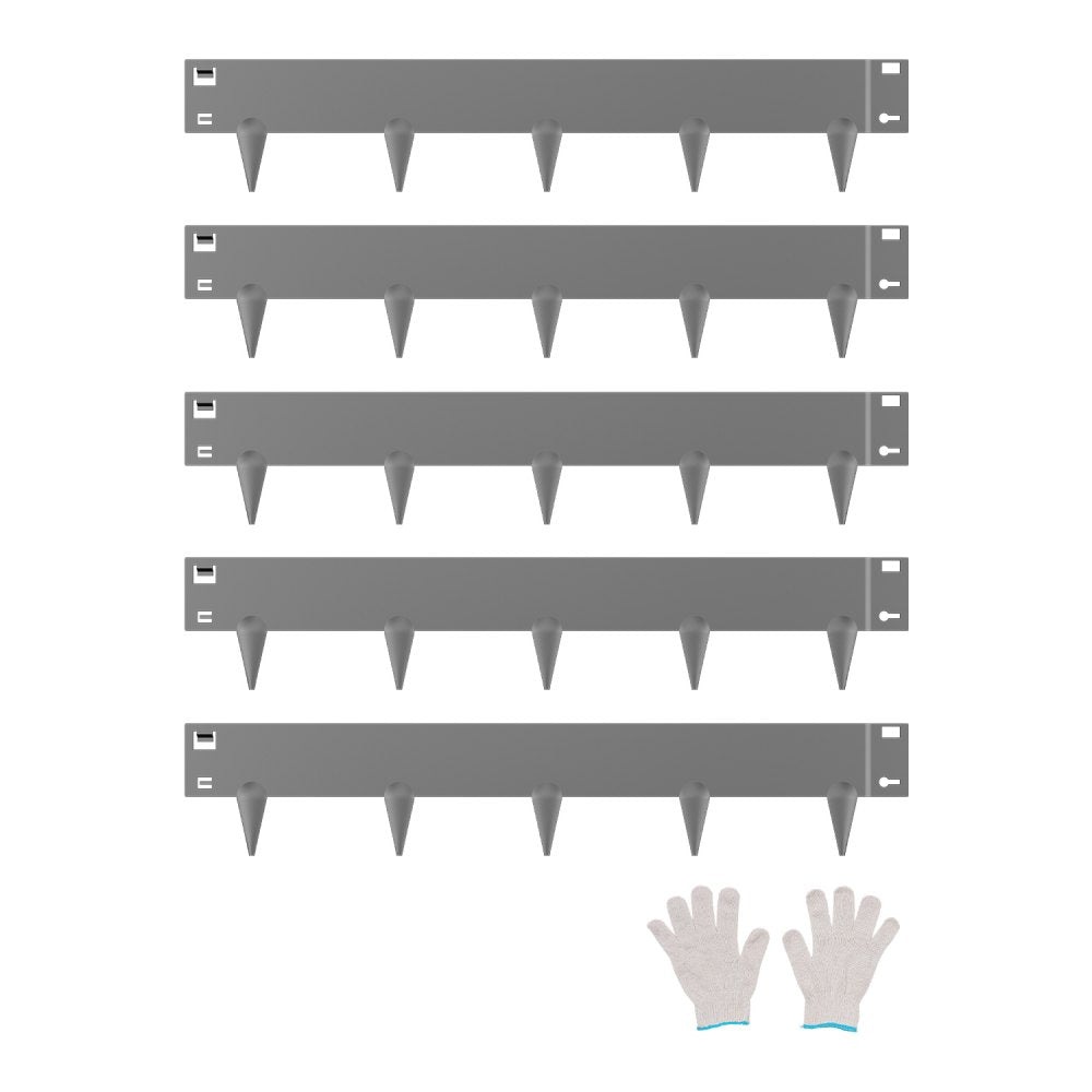 Steel Landscape Edging 5 Packs 39 x 4in Rust-Resistant for Yard Dark Gray