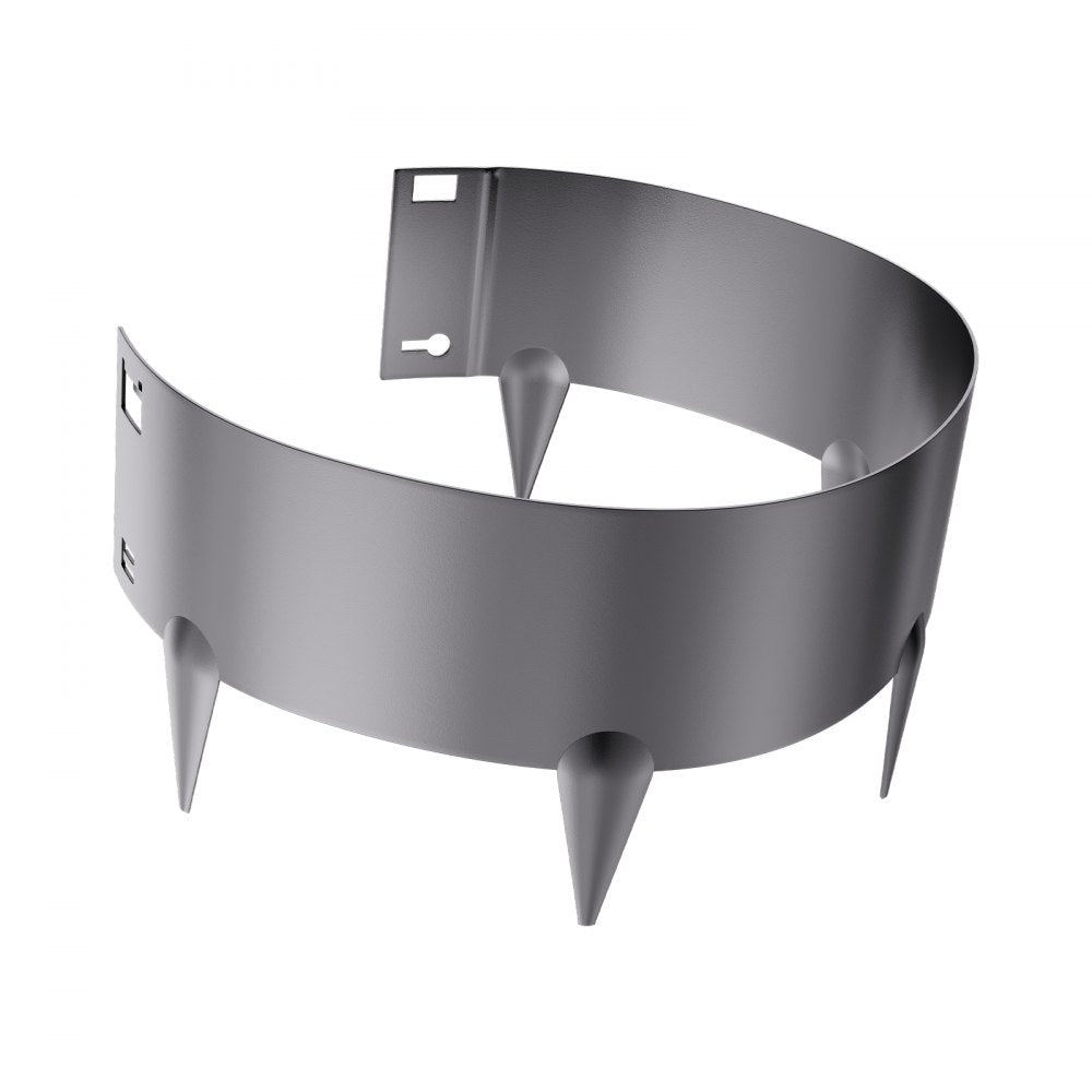 Steel Landscape Edging 5 Packs 39 x 5in Rust-Resistant for Yard Dark Gray