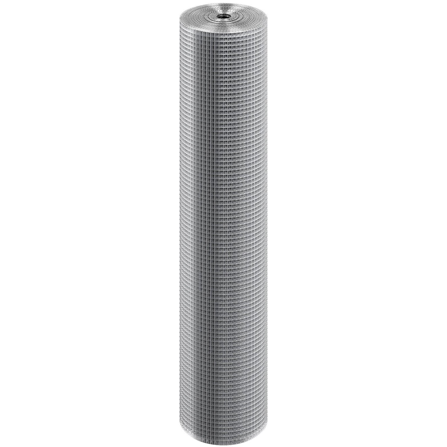Hardware Cloth 12.7 mm 1220 mm x 30.48 m 19 Gauge Chicken Wire Fence, Hot-Dip Galvanized After Welding Metal Wire Mesh Roll, Garden Plant Welded Fencing Roll Supports Poultry Netting Cage Fence