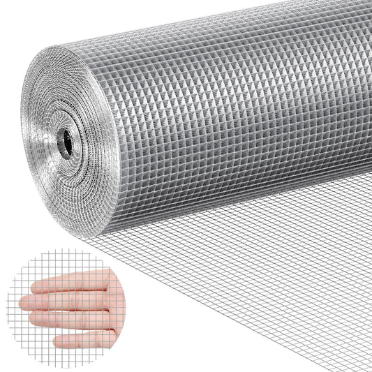 VEVOR Hardware Cloth, 6.35mm 1220mm×30.48m 23 Gauge, Hot Dipped Galvanized Wire