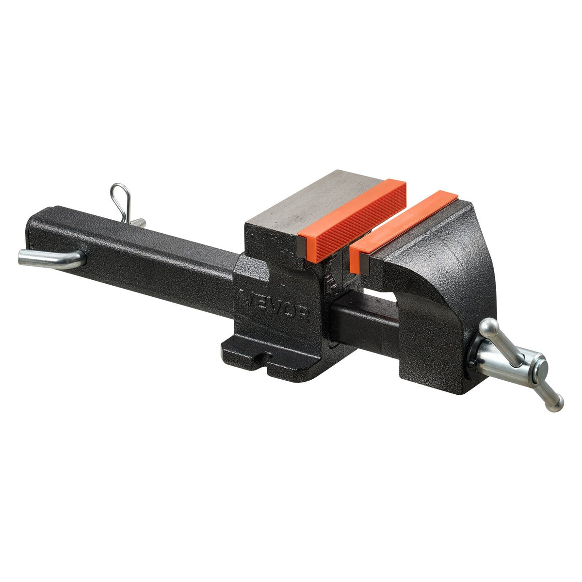 Truck Hitch Vise, 150 mm Jaw Width, Heavy Duty Ductile Iron Bench Vise with Anvil, 1 Pair Magnetic Jaw Pads, 90 mm Throat Depth, 150 mm Max Jaw Opening, Multi-Purpose, for Truck Trailer Receiver
