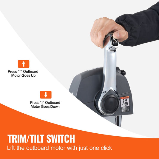 Marine Outboard Throttle Control with Power Trim for Evinrude Johnson