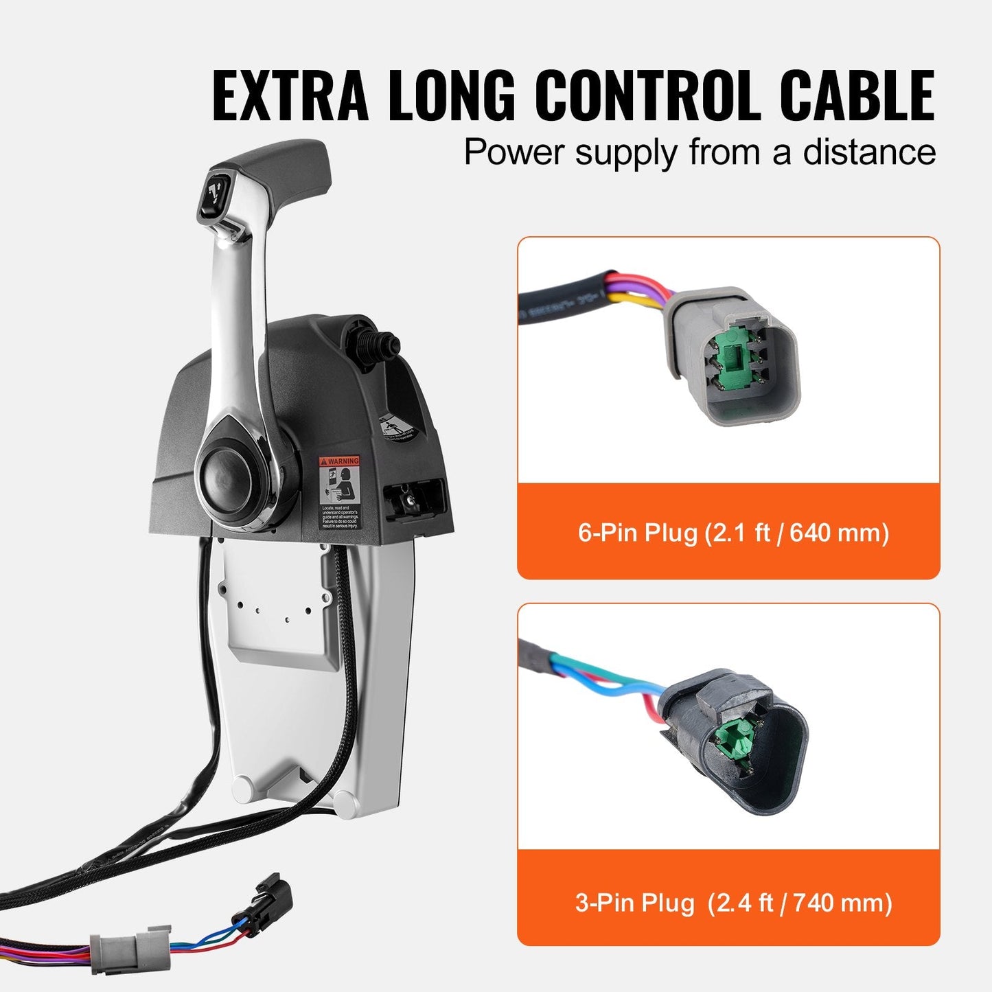 Marine Outboard Throttle Control with Power Trim for Evinrude Johnson