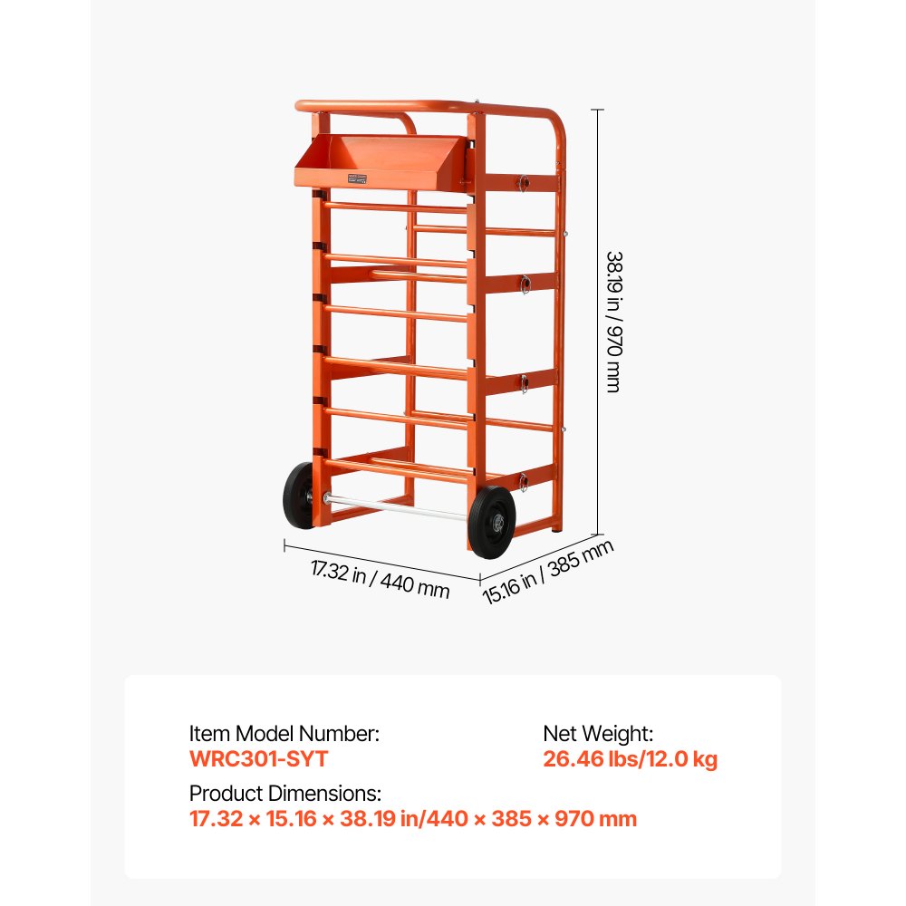 Wire Spool Rack 11 Rods Cable Caddy for Industrial Electrical Retail Use