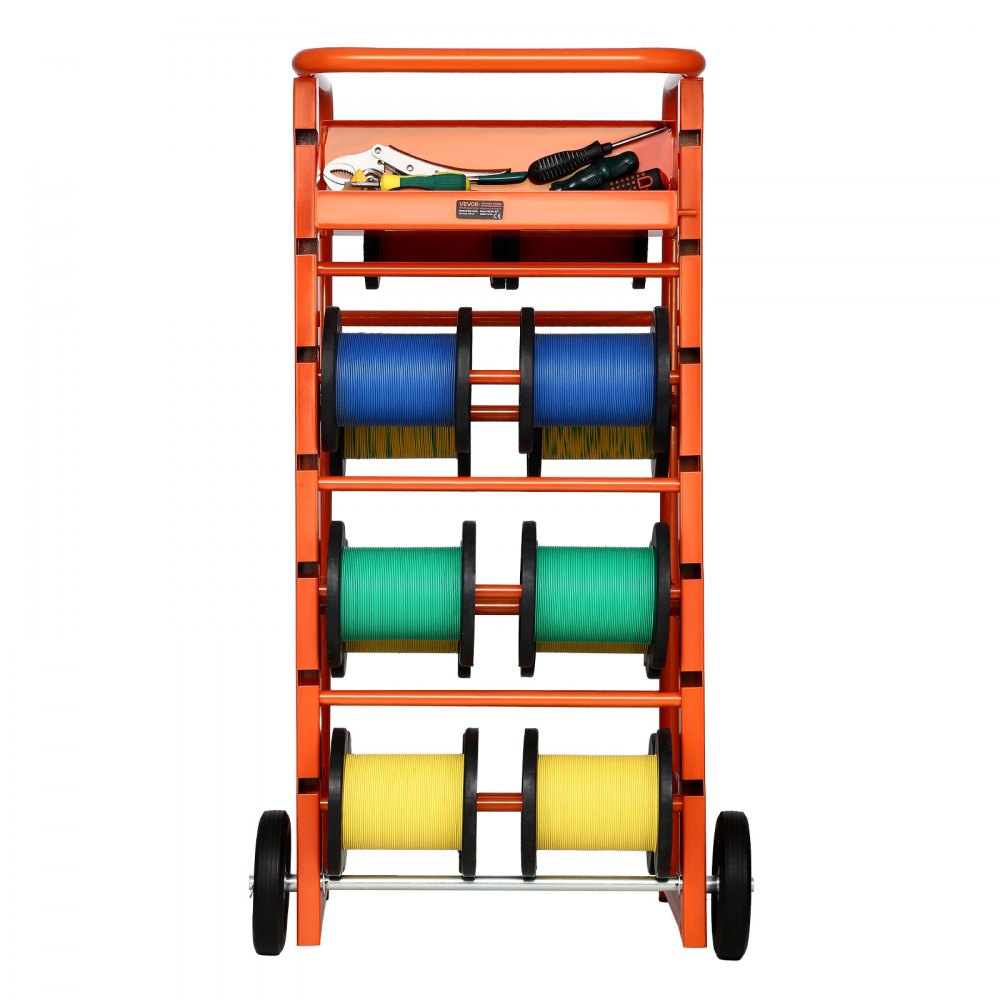 Wire Spool Rack 11 Rods Cable Caddy for Industrial Electrical Retail Use