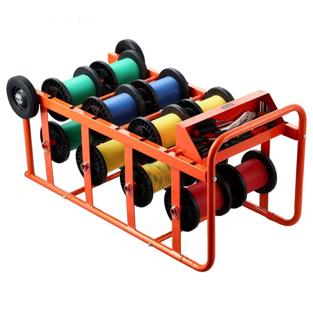 Wire Spool Rack 11 Rods Cable Caddy for Industrial Electrical Retail Use