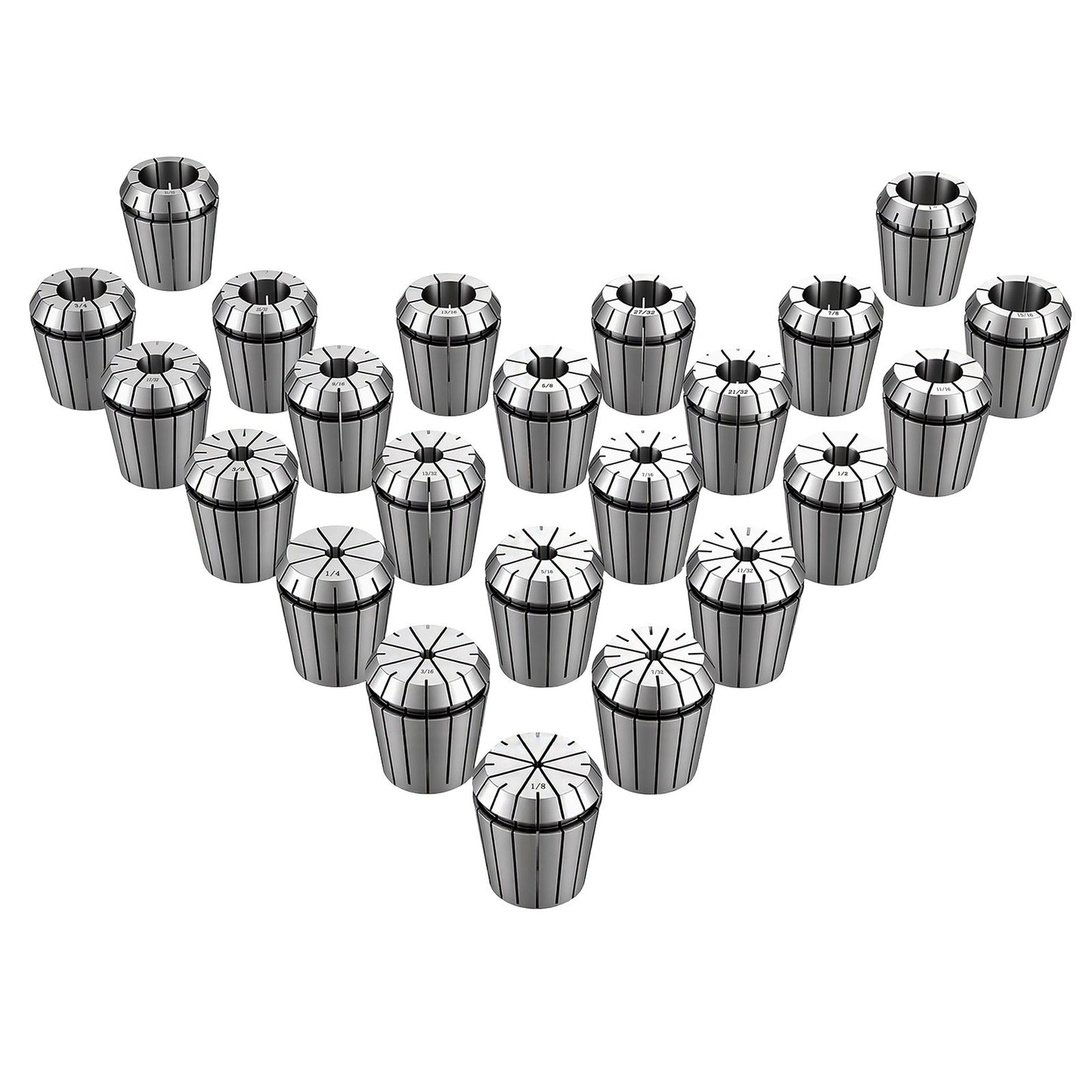 ER40 Collet Set 1/8"-1" 23 Piece ER40 Spring Collet Chuck Set, for CNC Milling Machines & Drill Presses, 0.0006" TIR High Concentricity, Precision Lathe Chuck Tool with Storage Case, Alloy Steel