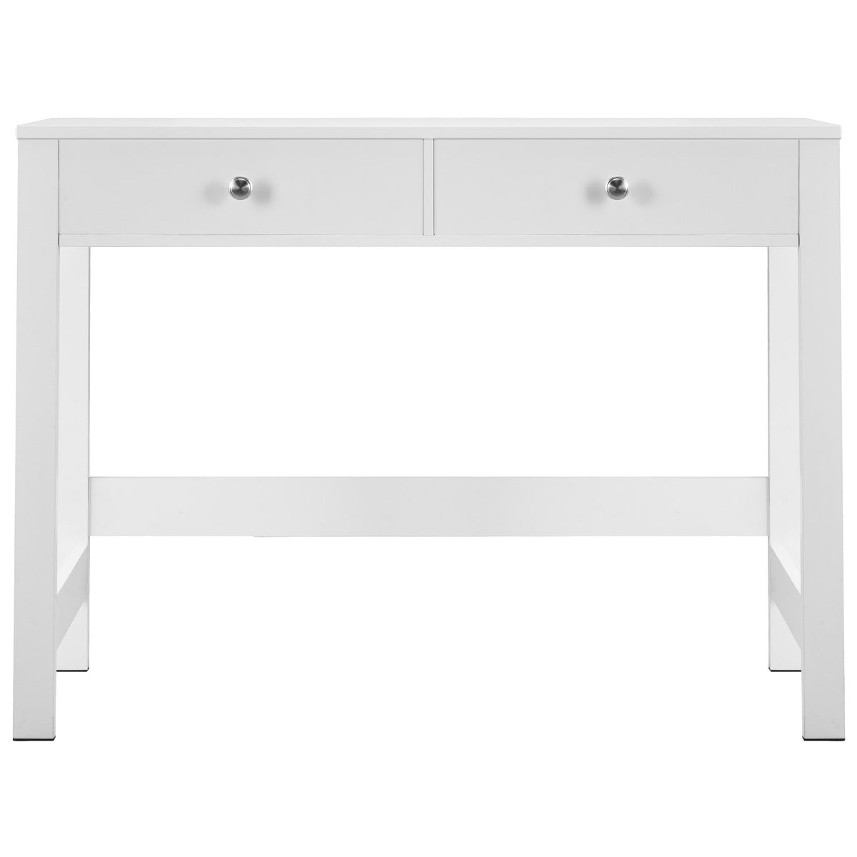 Small Desk with Drawers, Kids Desk for Bedroom, Modern Simple Study Table for Drawing, Reading, Writing, Rectangle MDF Furniture Study Storage Table for Home, Office, White