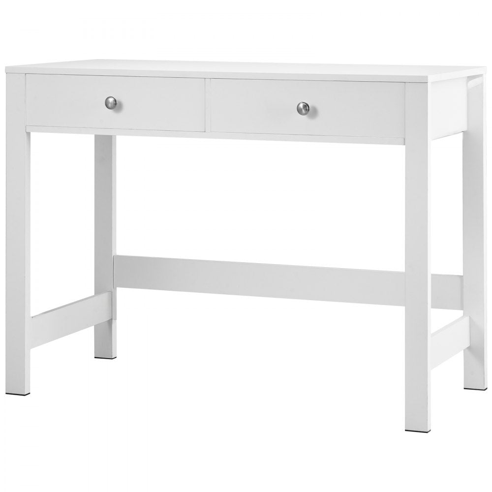 VEVOR Small Desk with Drawers Kids Desk for Bedroom Simple Study Table White