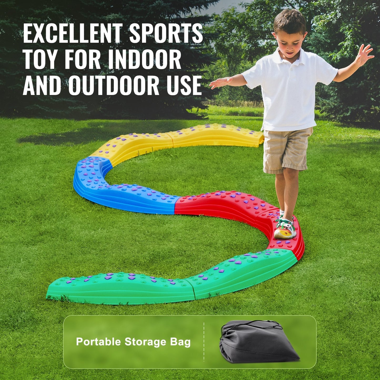 Kids Gymnastics Balance Beam Set, 8 PCS - Safe, Portable, and Non-Slip Design