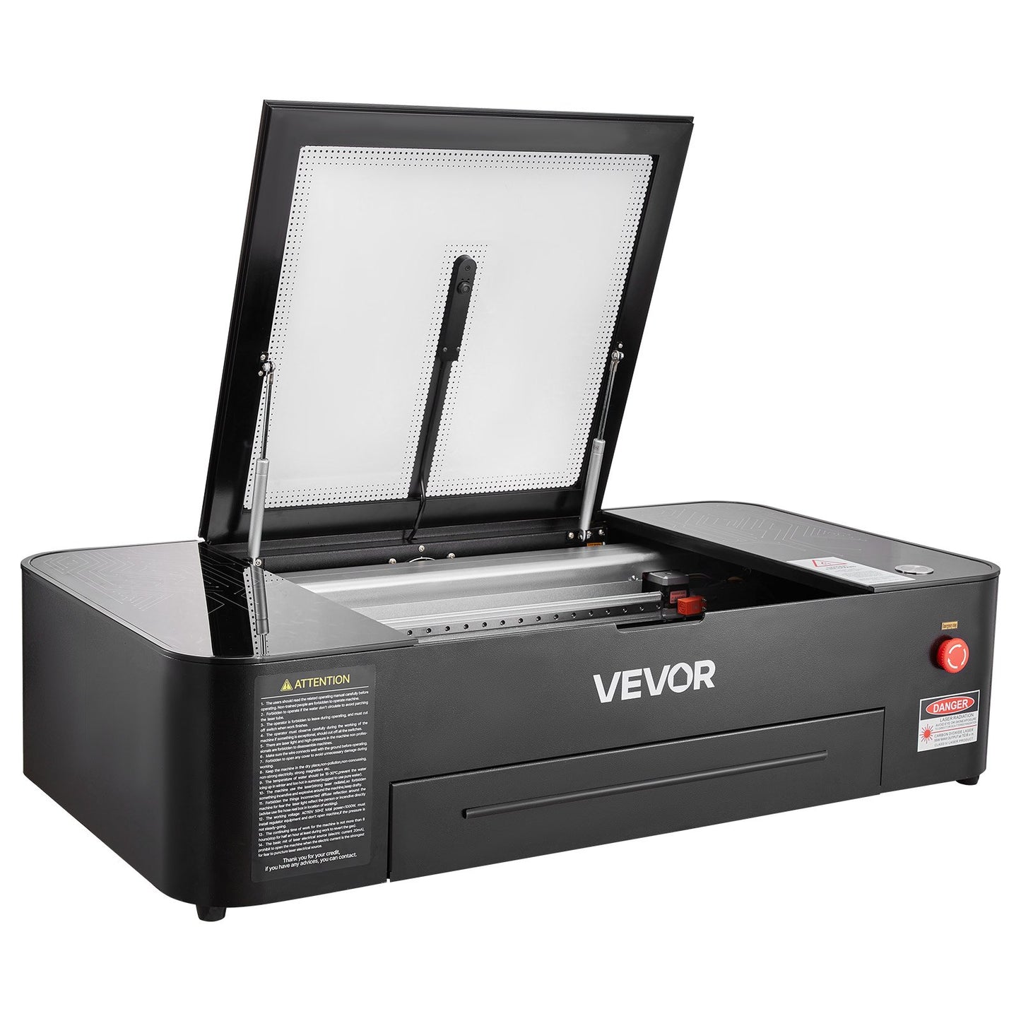 55W CO2 Laser Engraver, 500 x 300 mm, Desktop CO2 Laser Engraver and Cutter Machine with 16MP Camera, Water Pump, Rotary Axis, Compatible with LightBurn CorelDRAW RDWorks, for Wood Acrylic Glass