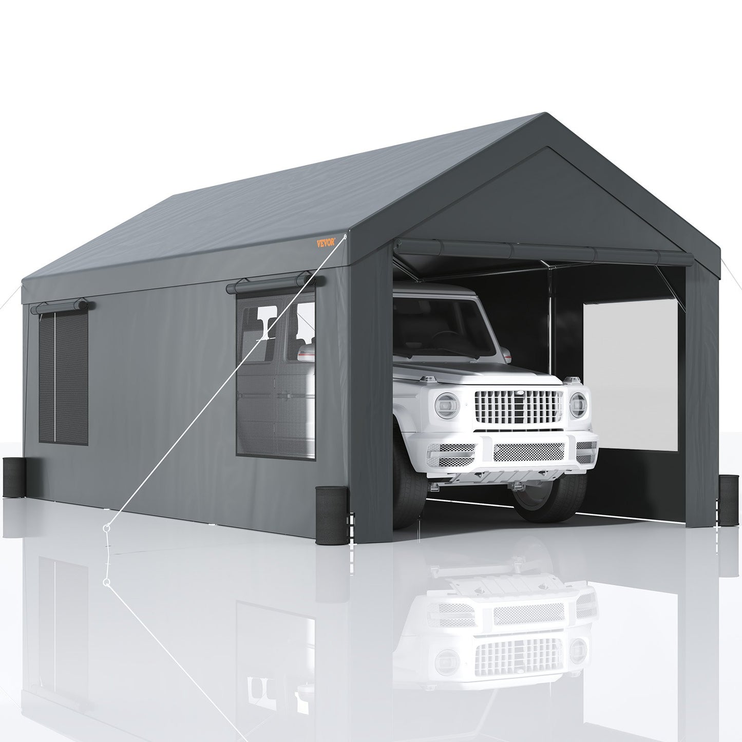 VEVOR Carport, Heavy Duty 12x20ft Car Canopy, Outdoor Garage Shelter with Removable
