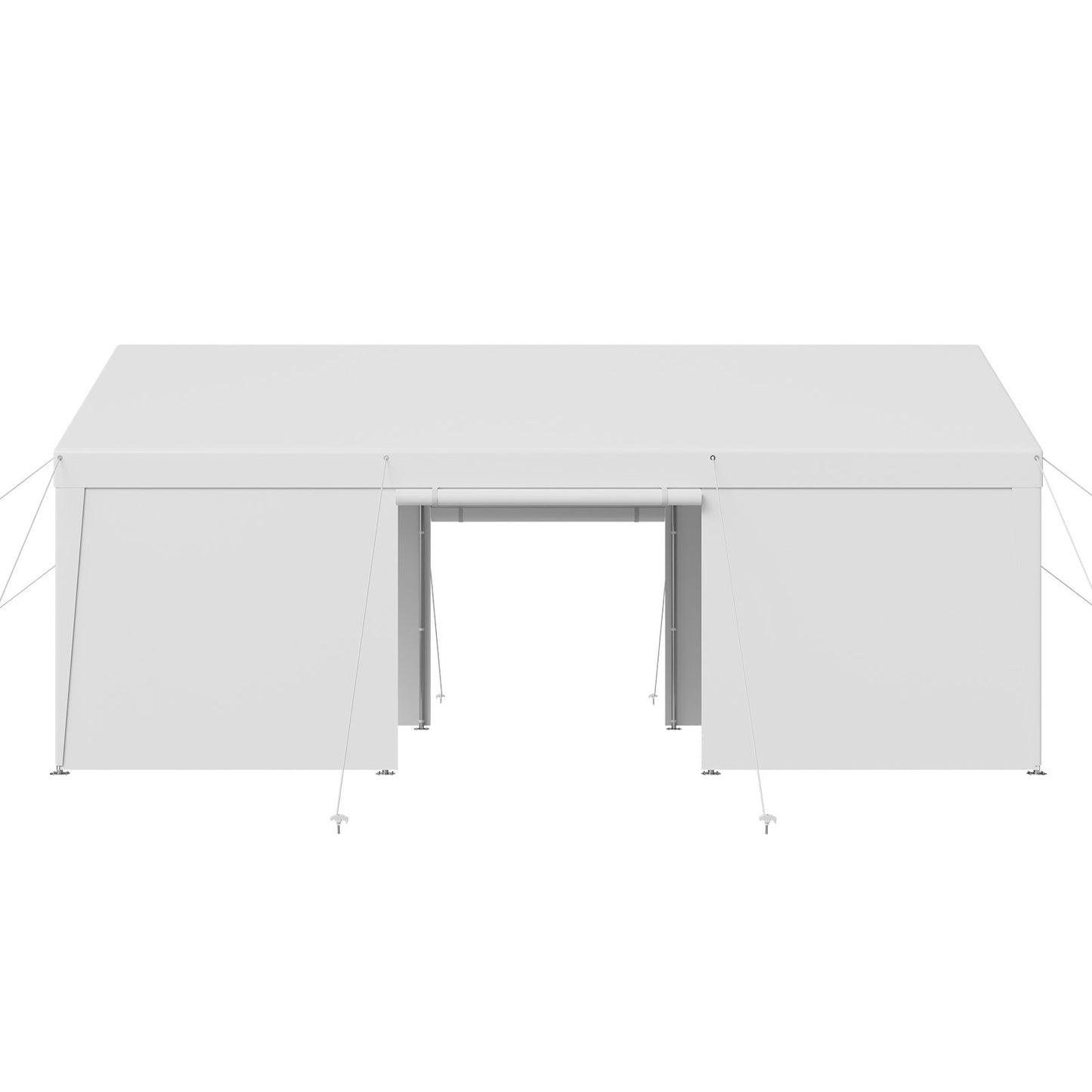 Carport, 12 x 20 FT Outdoor Car Canopy, Potable Carport with Removable Sidewalls & Door, Heavy Duty Car Shelter, UV-Resistant & Water-Resistant, All-Season Protection for Automobile Boat White