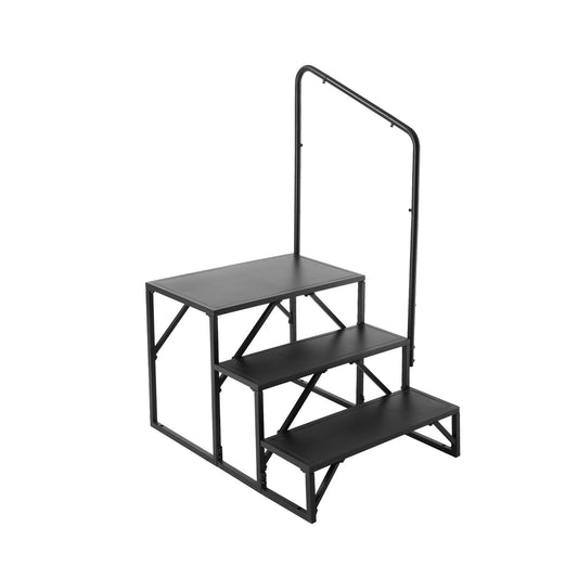 VEVOR RV Steps, 3-Step RV Stairs, 199.58KGS  Load Capacity, Thickened Carbon Steel,