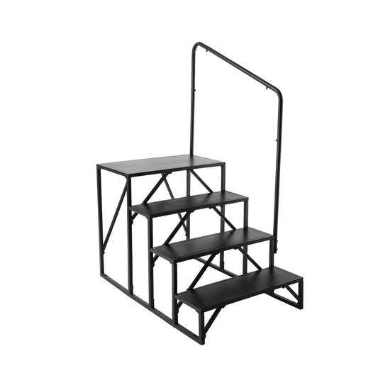 VEVOR RV Steps, 4-Step RV Stairs, 199.58KGS Load Capacity, Thickened Carbon Steel,