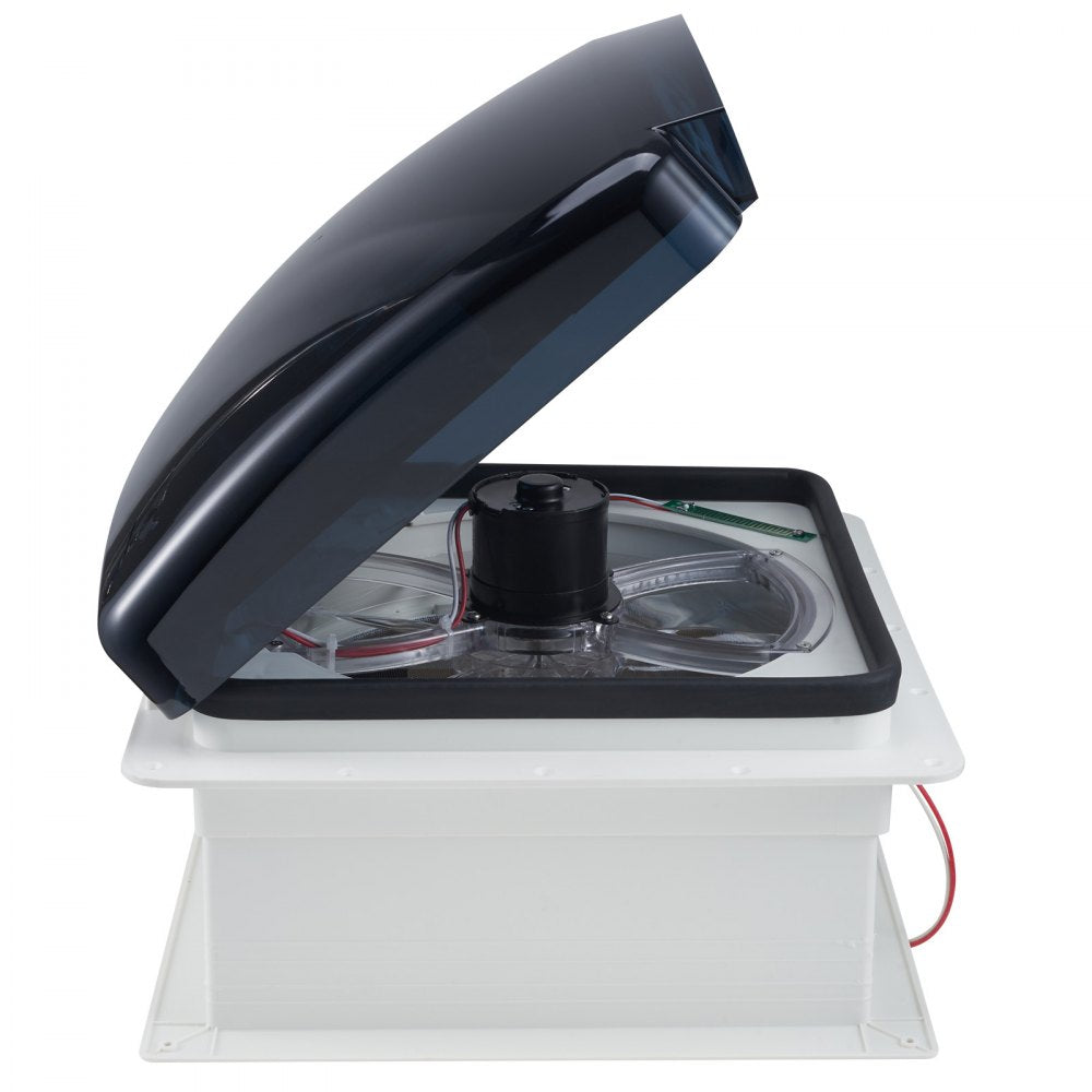 VEVOR RV Vent Roof Fan 355.6 mm Reversible with Rain Cover Power Top Lid