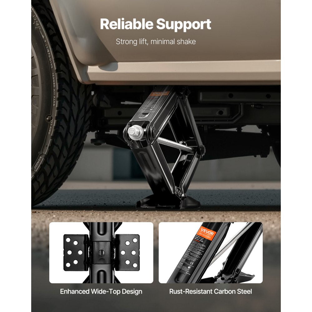 VEVOR RV Scissor Jacks 2948 kg 59.5cm RV Stabilizer Leveling Scissor Jacks 2 Set