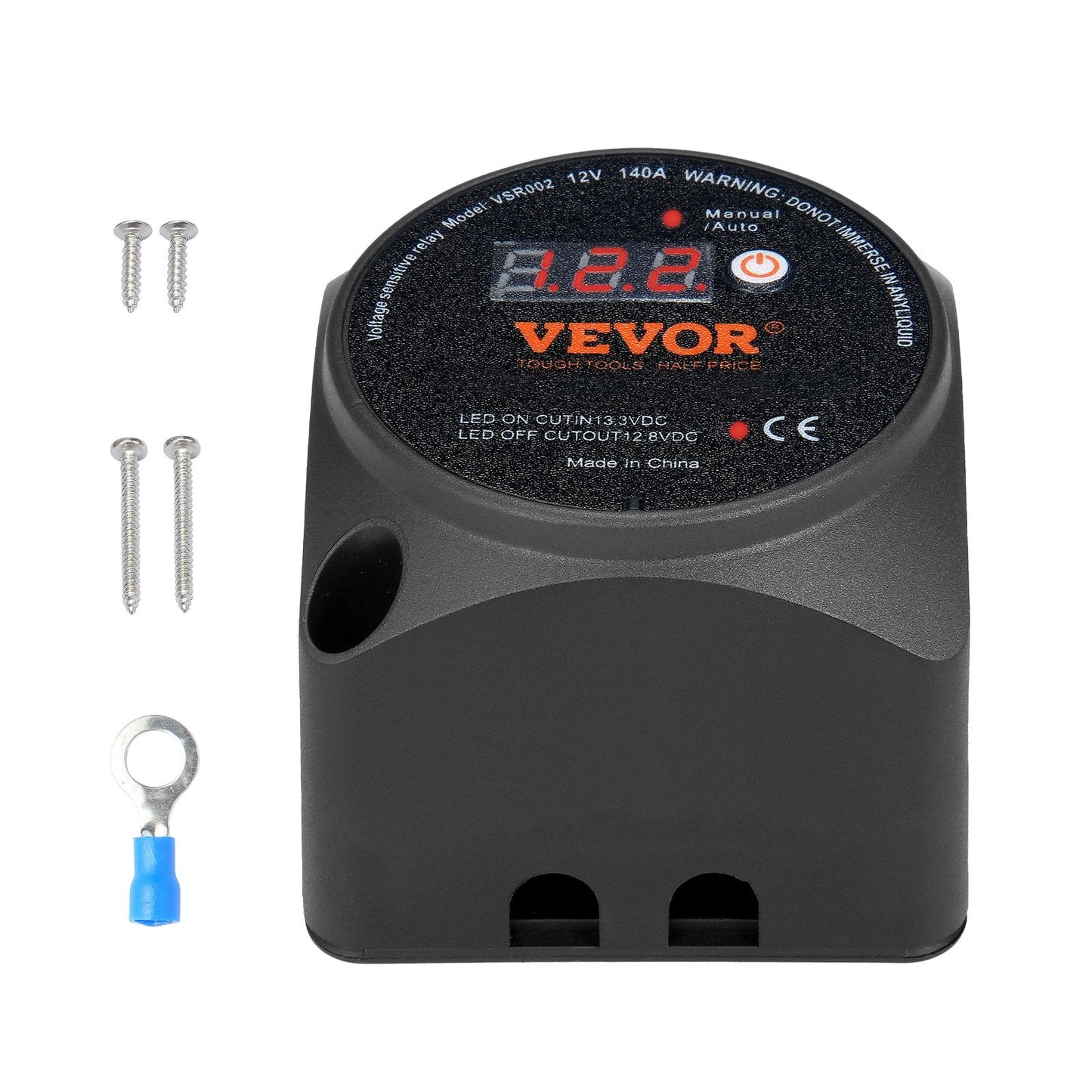 12V 140A Dual Battery Isolator with LED Display & Voltage Protection