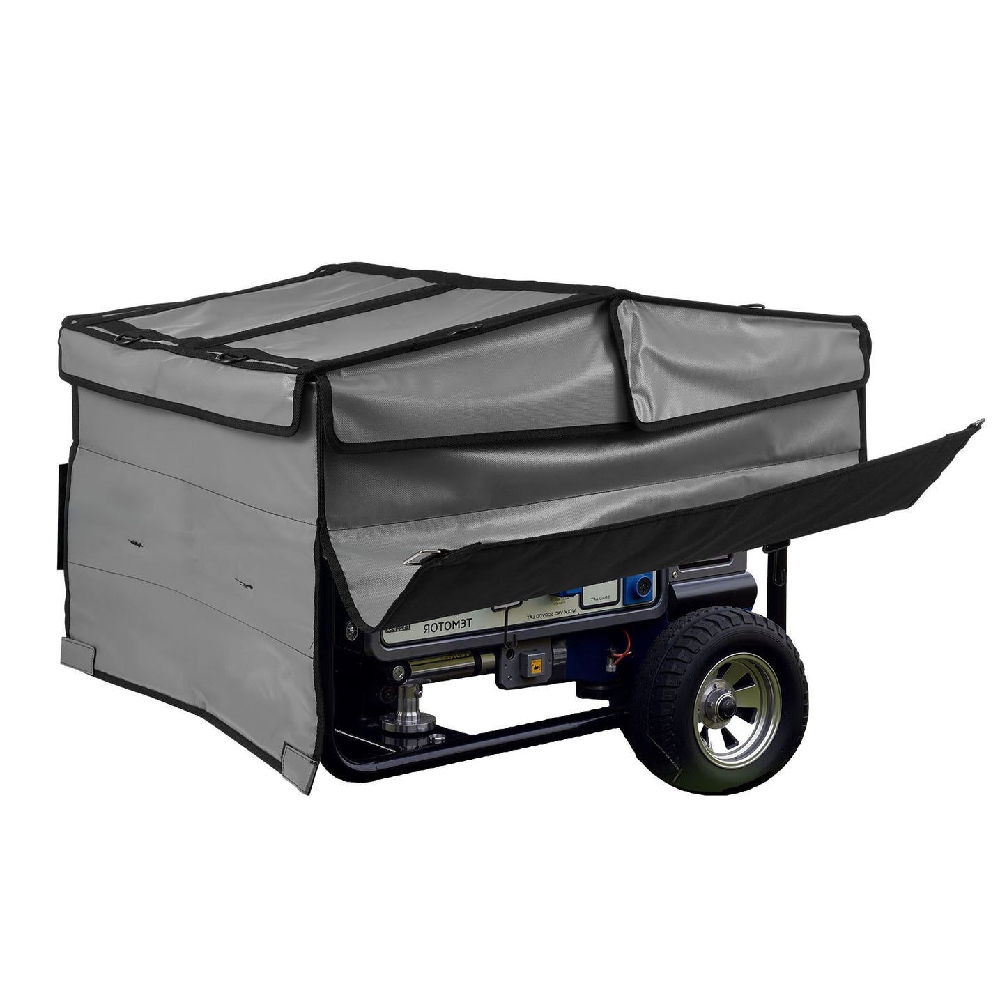 Generator Cover, 865 x 657 x 535 mm Waterproof Universal Generator Cover for Most Generators 3500-12000 Watt, Portable Generator Running Cover with Heavy Duty Thicken 420D Oxford Fabric, Grey