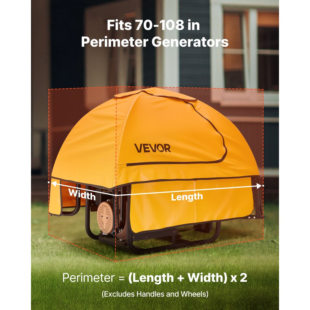 VEVOR Generator Cover Universal Generator Waterproof Cover 915x660x660 mm Yellow