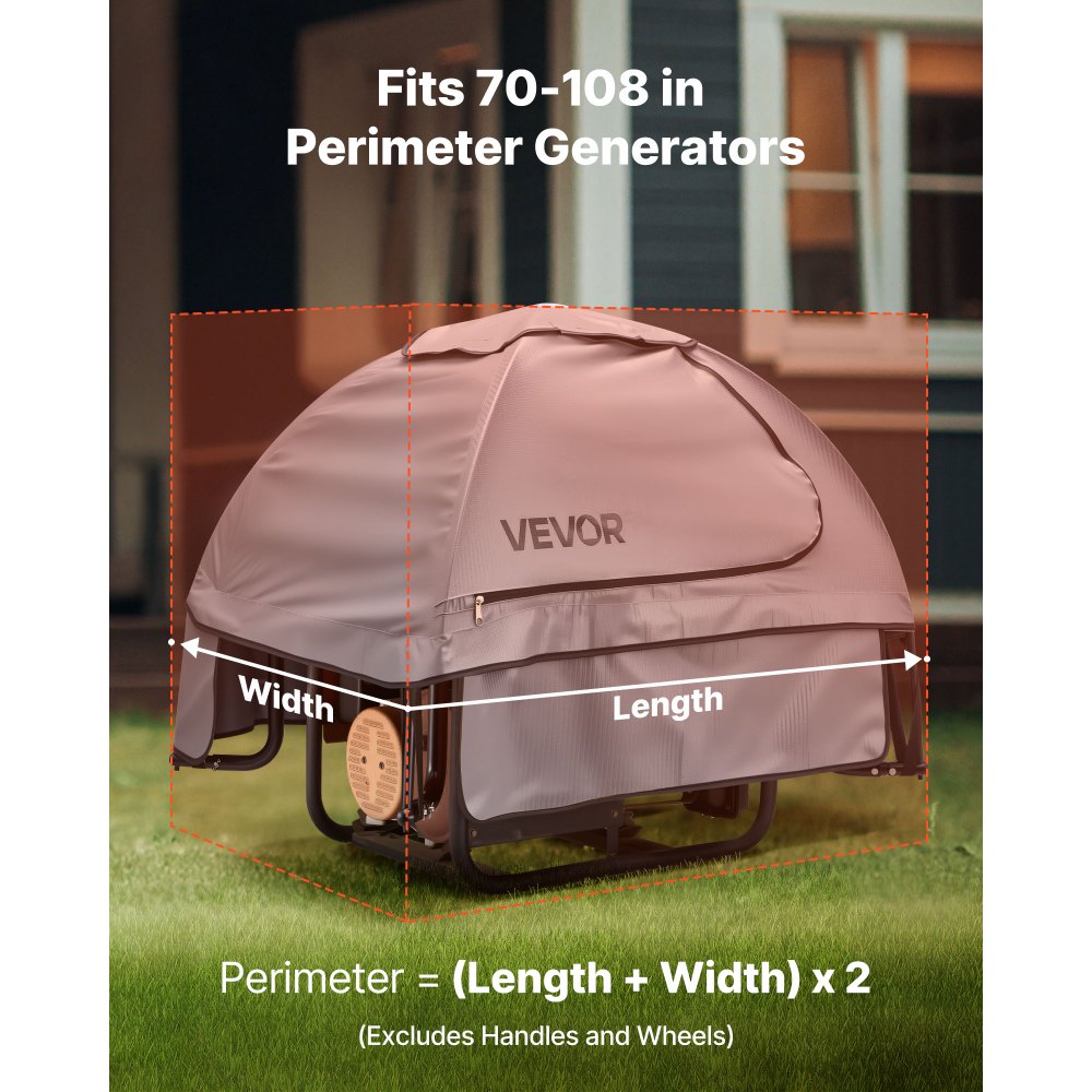 VEVOR Generator Cover Universal Generator Waterproof Cover 915x660x660 mm Grey