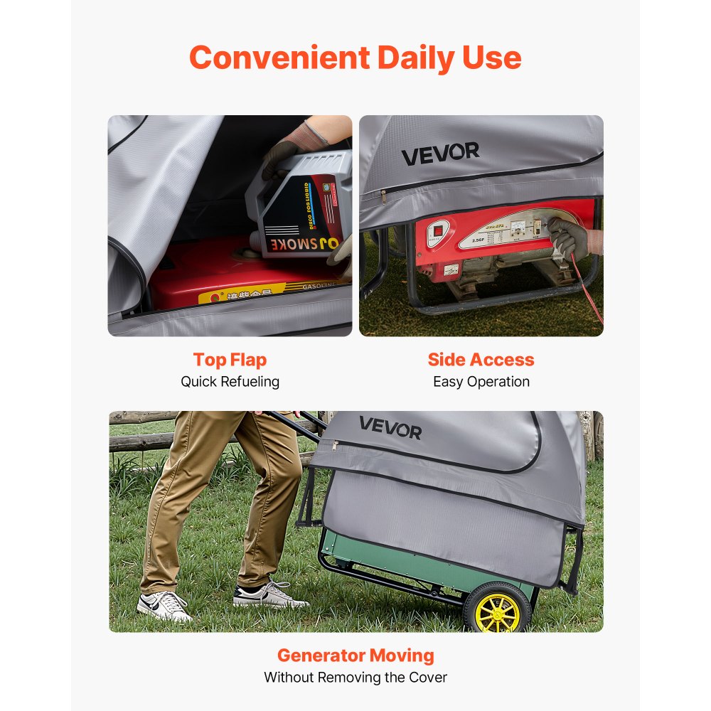VEVOR Generator Cover Universal Generator Waterproof Cover 915x660x660 mm Grey