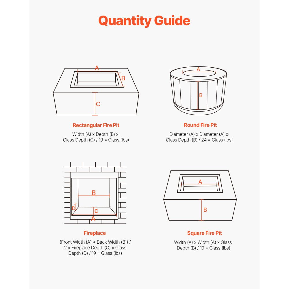 4.5 KG Fire Glass 19.05 mm Fireplace Glass Rocks for Fire Pit Table Red