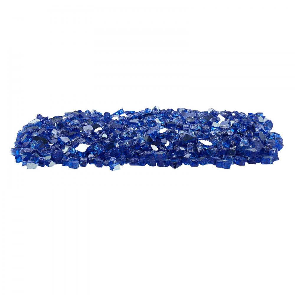 15.88 KG Fire Glass 12.7 mm Fireplace Glass Rocks for Fire Pit Cobalt Blue