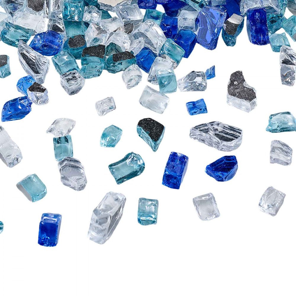 4.5 KG Fire Glass 12.7 mm Fireplace Glass Rocks for Fire Pit 3 Colors