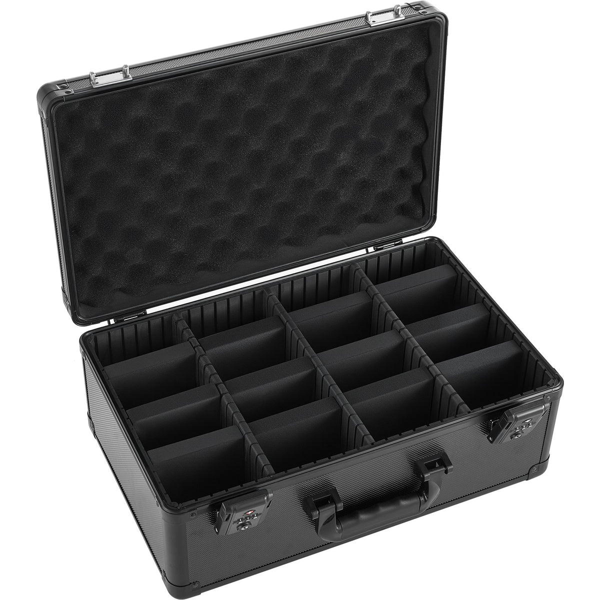 Graded Card Case 4 Row 152 PSA Slab Storage Box TSA Approved Lock, Baseball Sports Trading Cards Holder Collector, with 12 Dividers, Holds 120 SGC 100 BGS 550 Top Loaders & 999+ Loose Cards